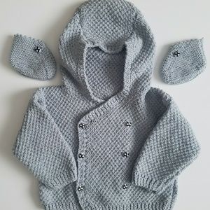 Custom Made Baby Boy Sweather & Booties